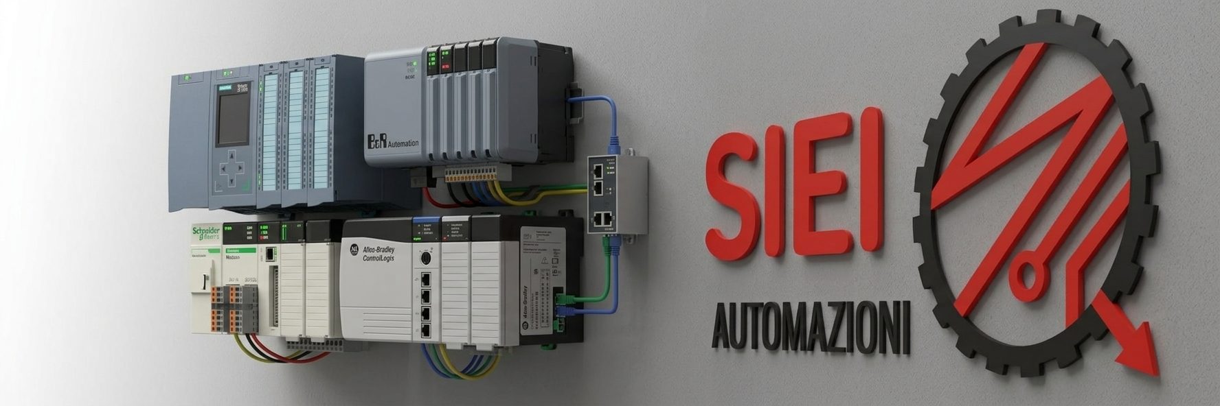 Controllori PLC Siemens, B&R, Schneider e Allen-Bradley